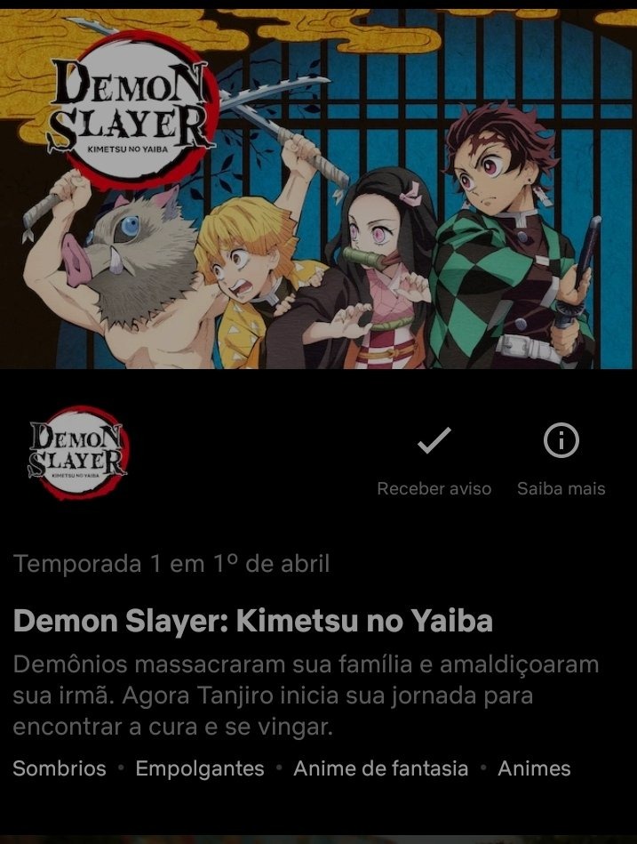 Demon Slayer: Kimetsu no Yaiba' pode ter estreia dublada na Netflix em  abril